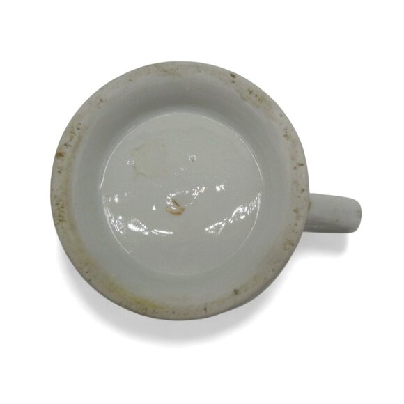 SHAVING MUG Floral Design Porcelain Yellow Flowers German Vintage - Picture 7 of 10